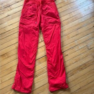 Bright Red lulu lemon studio pants